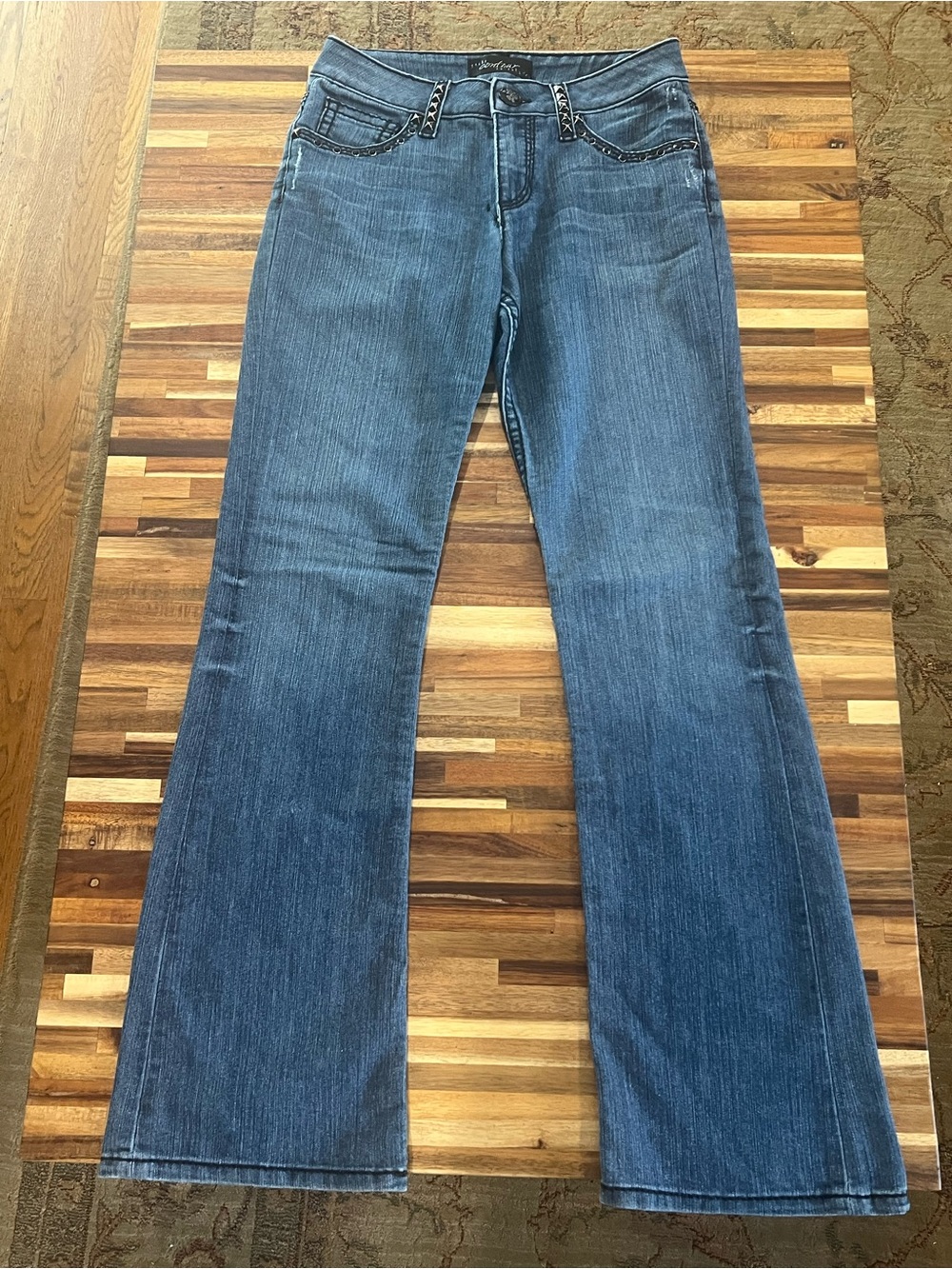 Caché Contour Collection detailed Women's Blue Bootcut Jeans
